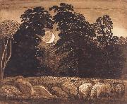 Samuel Palmer The Sleeping Shepherd oil on canvas
